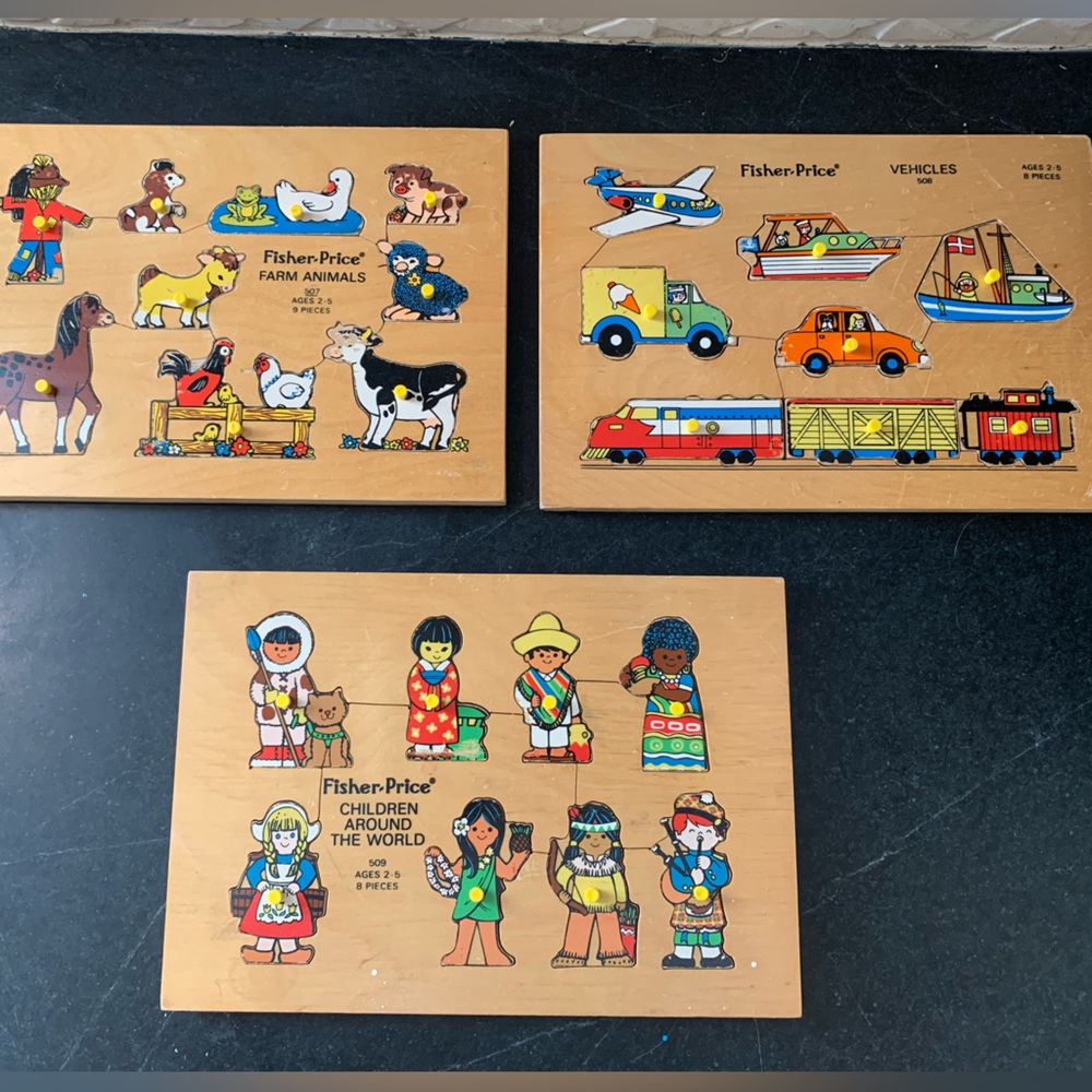 FISHER PRICE | Set of 3 | Wooden Puzzles